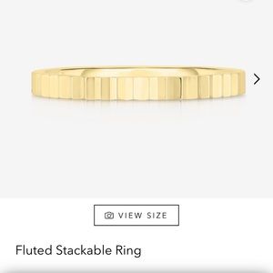 Ring Concierge fluted stackable ring in yellow gold size 6 - new!